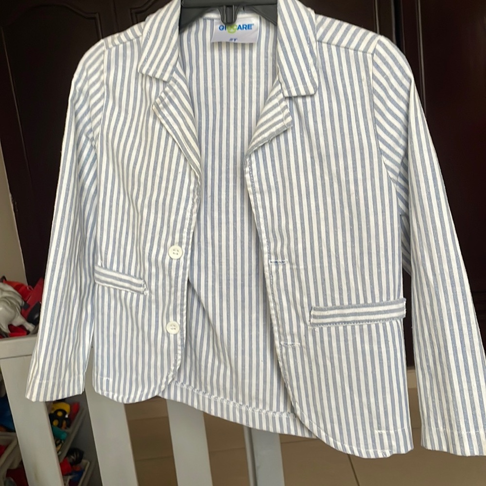 kids striped blue  jacket blazer, 2T